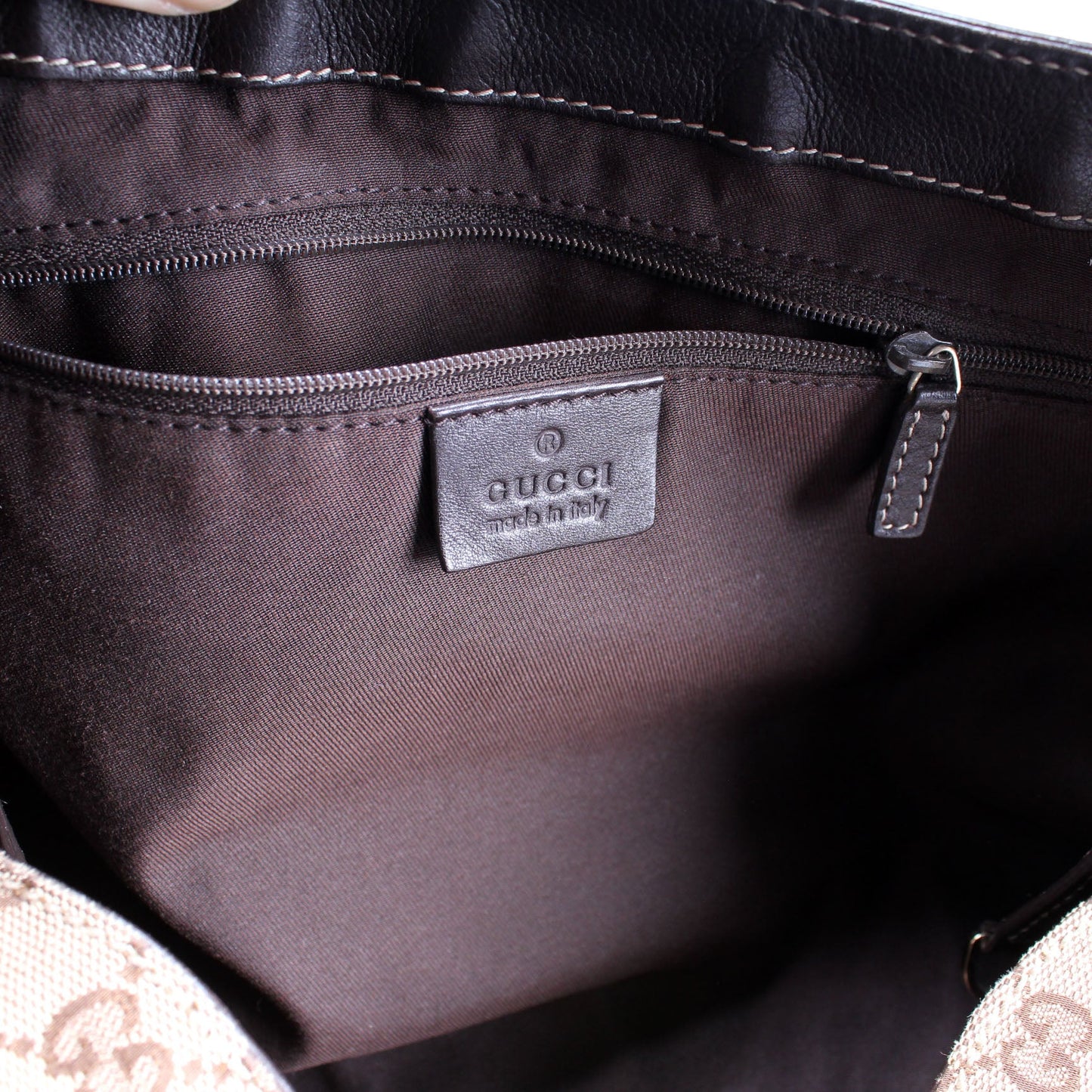 189835 GG Canvas Abbey D Ring Large Hobo