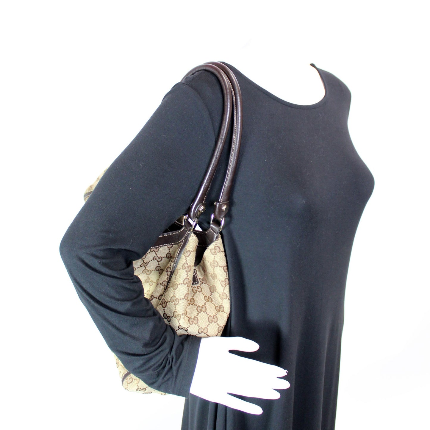 189835 GG Canvas Abbey D Ring Large Hobo