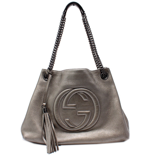 308982 Soho Leather Shoulder Medium