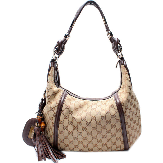 240261 GG Canvas Techno Horsebit Hobo