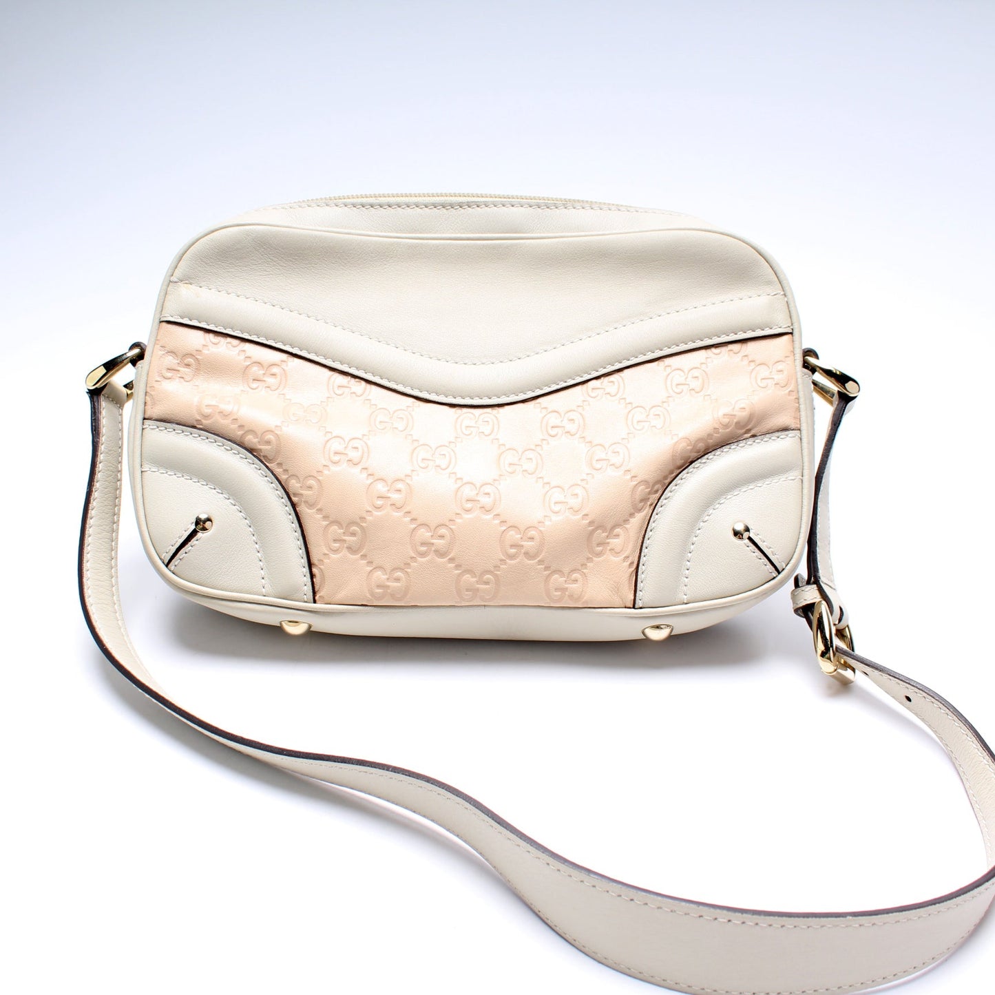 292900 GG Leather Crest Shoulder Bag