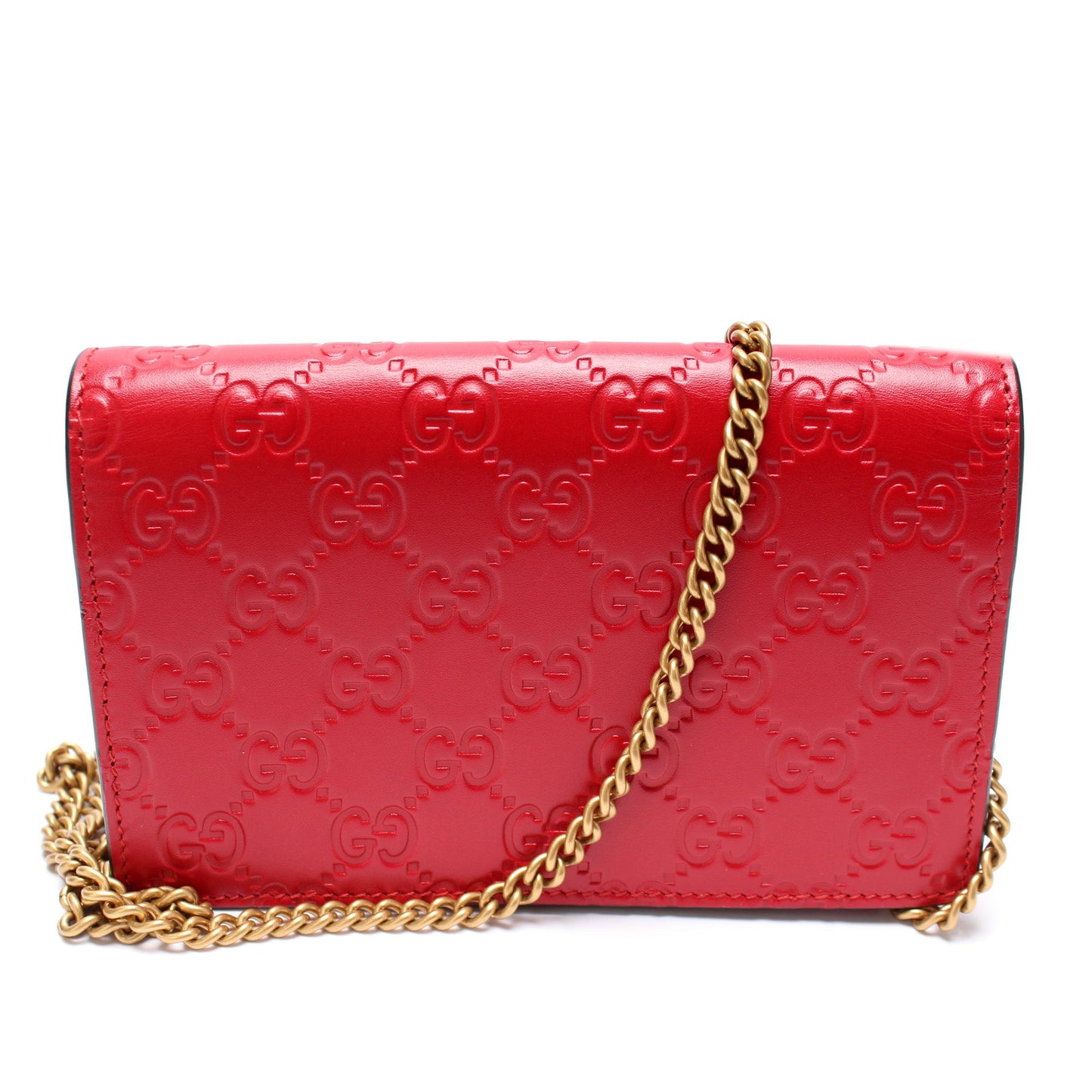 481291 GG Leather Cherries Mini Chain Bag