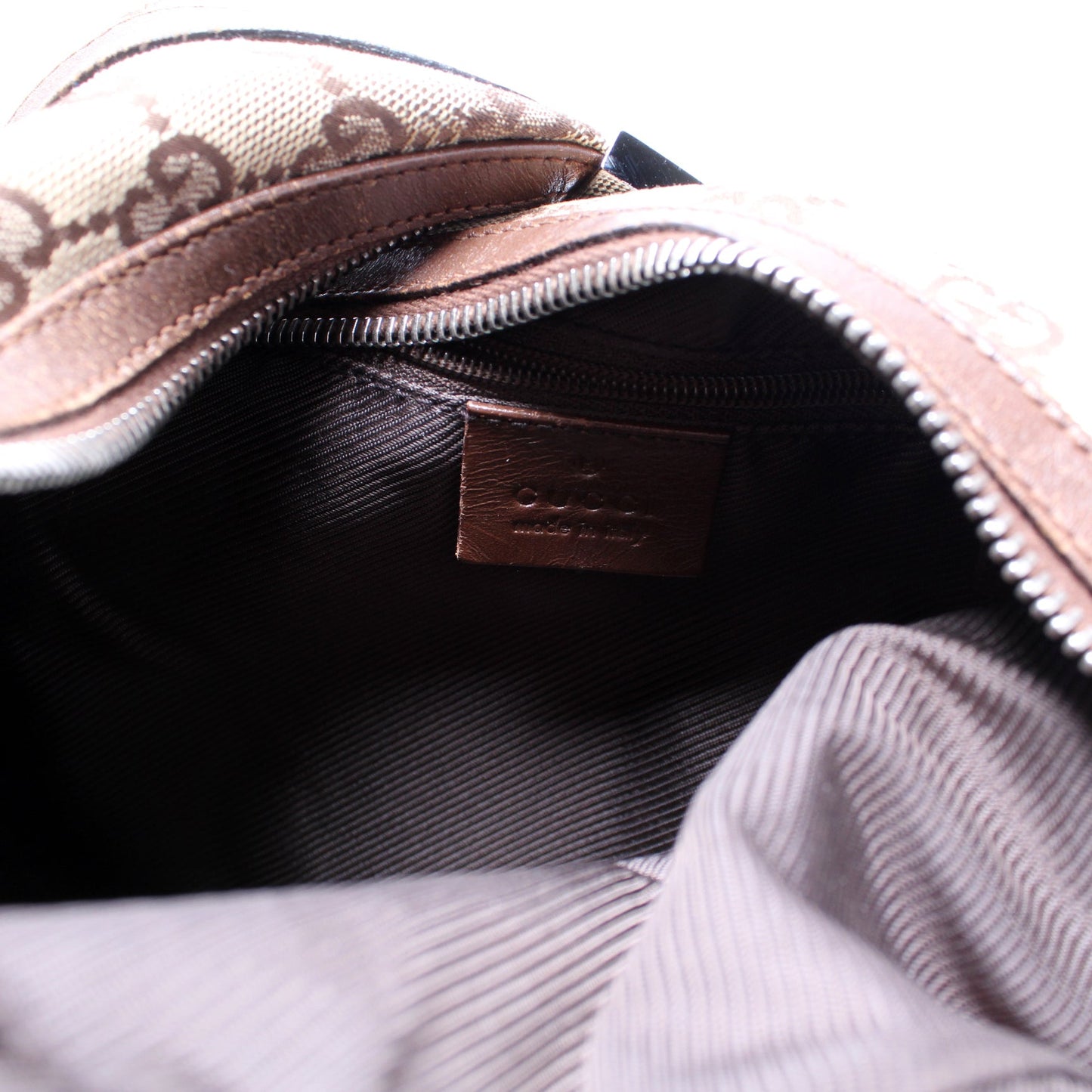 001-3814 GG Canvas Clasp Hobo