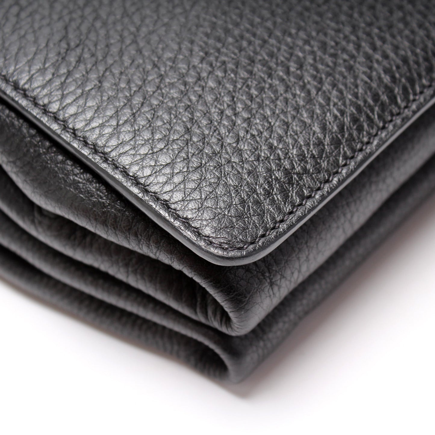 Vitello Daino Leather Flap/Zip Crossbody