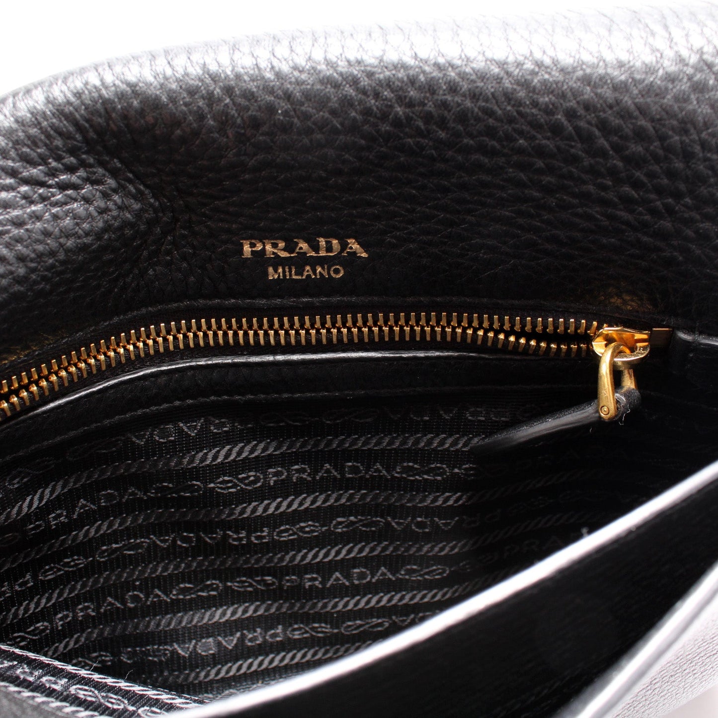 Vitello Daino Leather Flap/Zip Crossbody