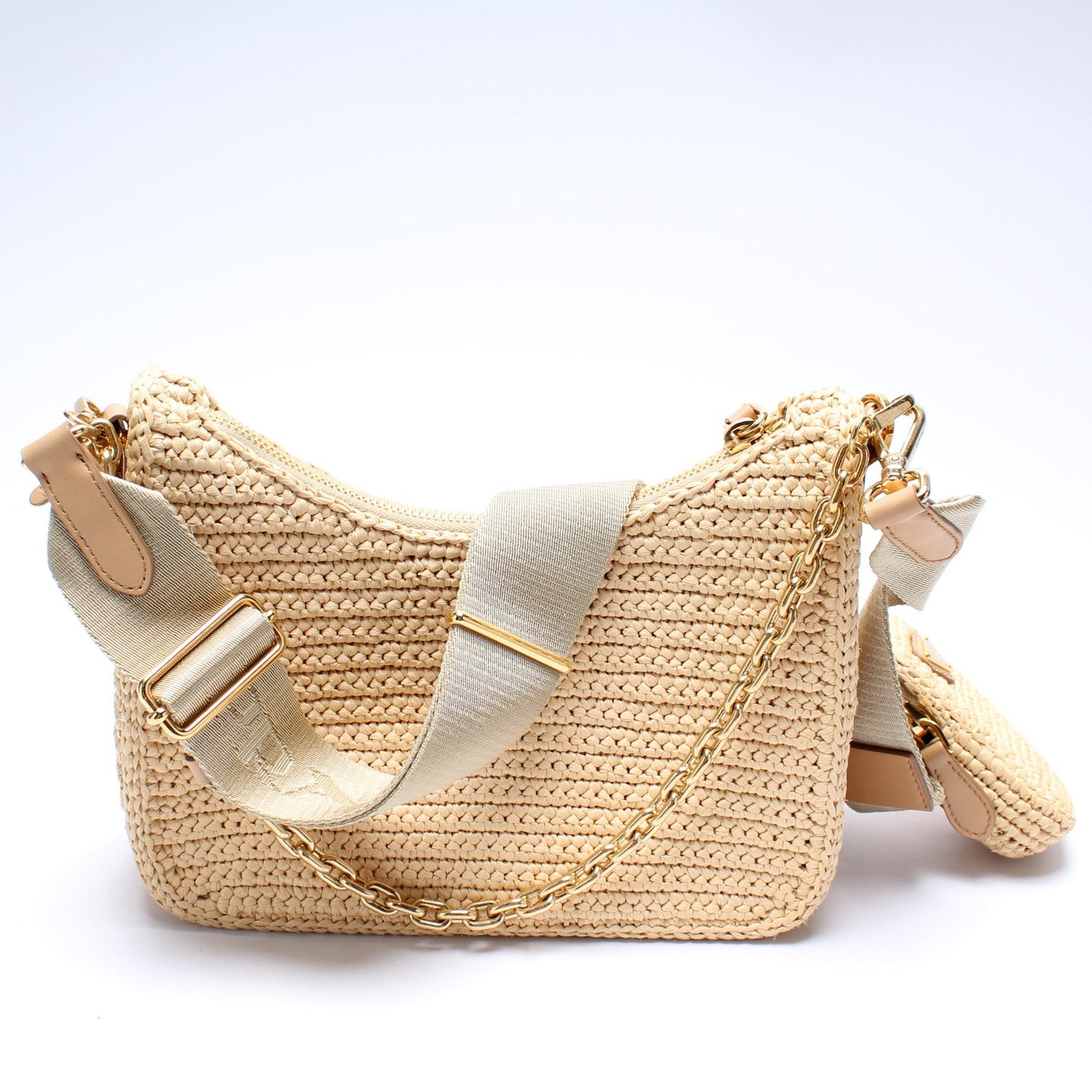 1BH204 Raffia Re-Edition 2005 Shoulder Bag