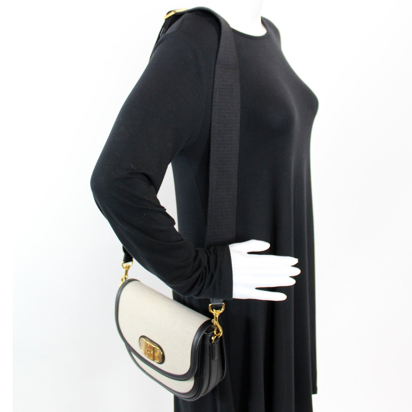 Travia Small Crossbody Italian Canvas Spanish Leather