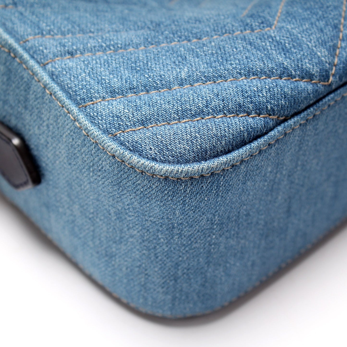 447632 Marmont Small Denim Camera