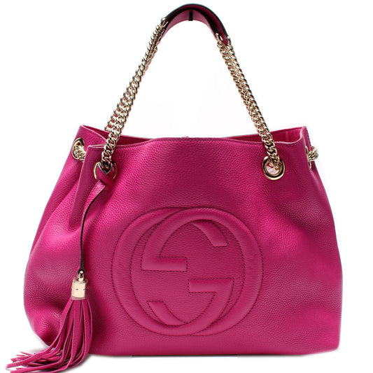 308982 Soho Leather Shoulder Medium