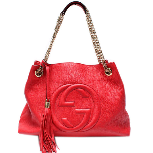308982 Soho Leather Shoulder Medium