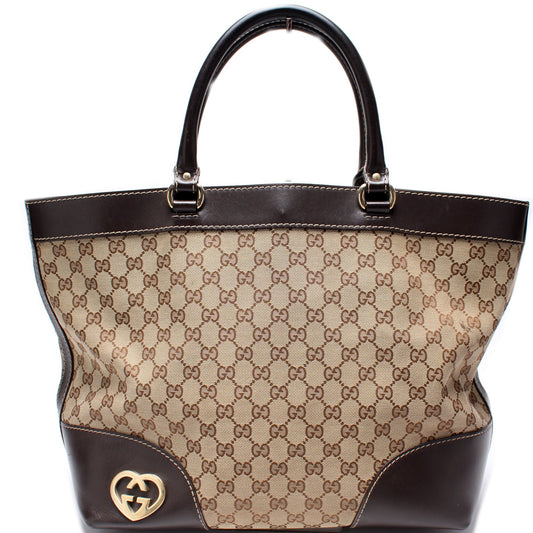 257071 GG Canvas Lovely Heart Tote