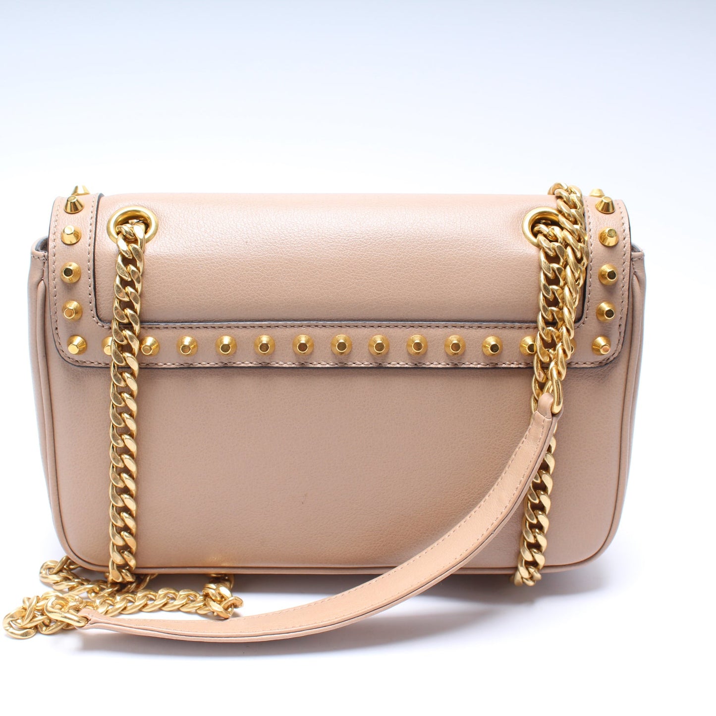 Glace Calfskin Studded Crossbody