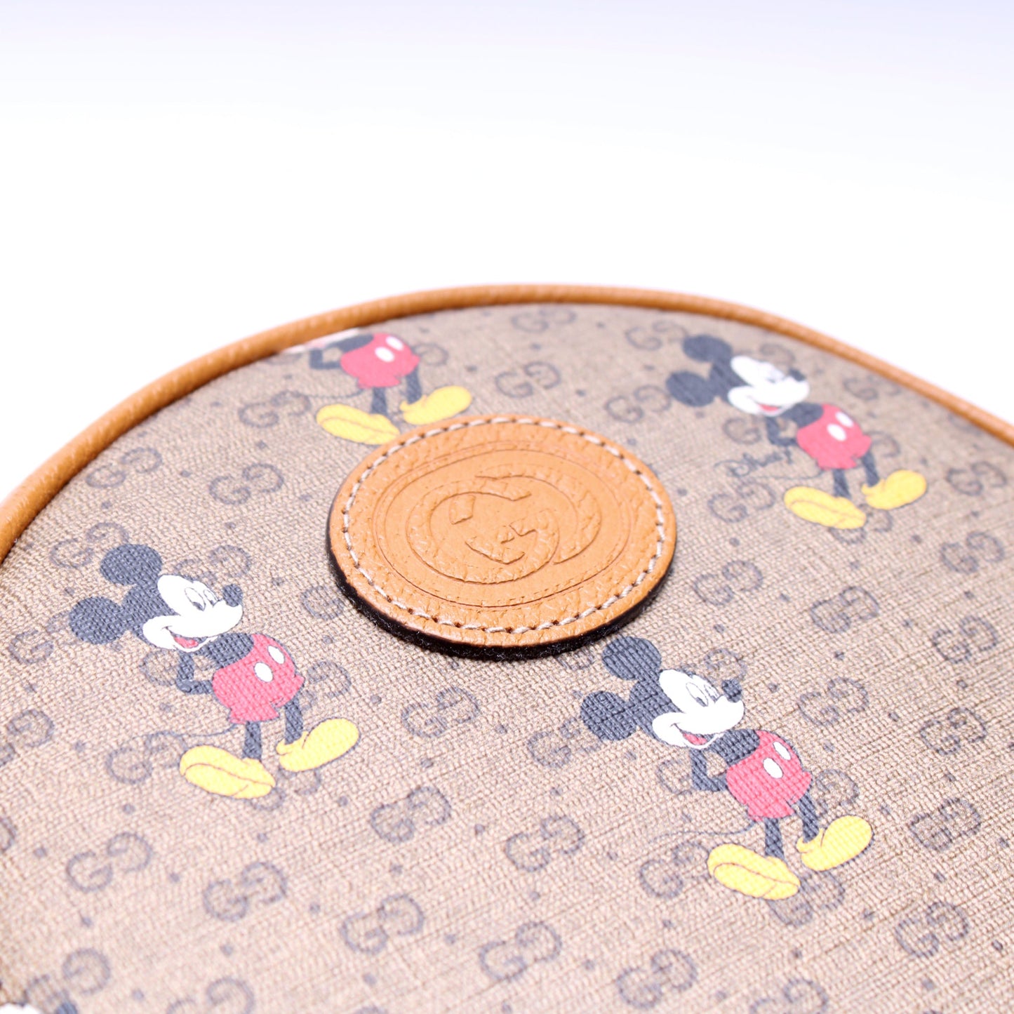 603730 Gucci X Disney GG Supreme Mickey Mini Round Backpack