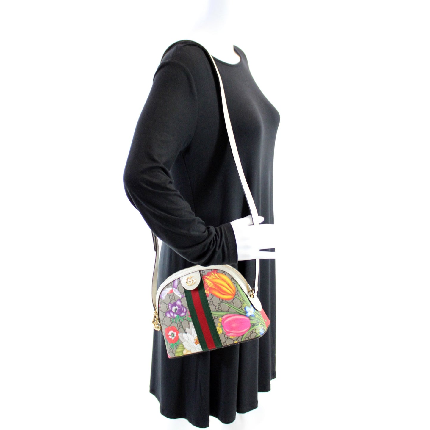 499621 Ophidia GG Flora Small Crossbody