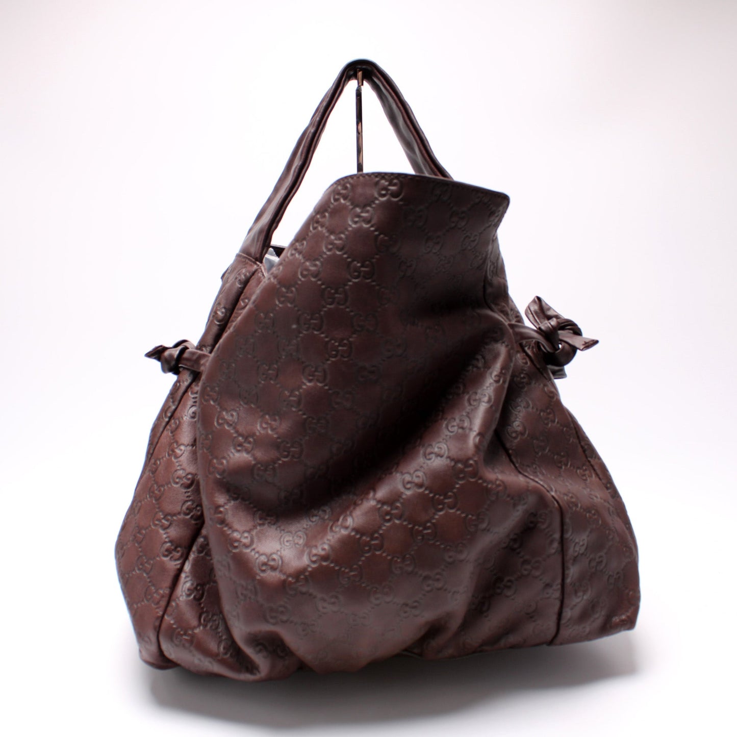 197061 GG Leather Hysterior Medium Shoulder Bag