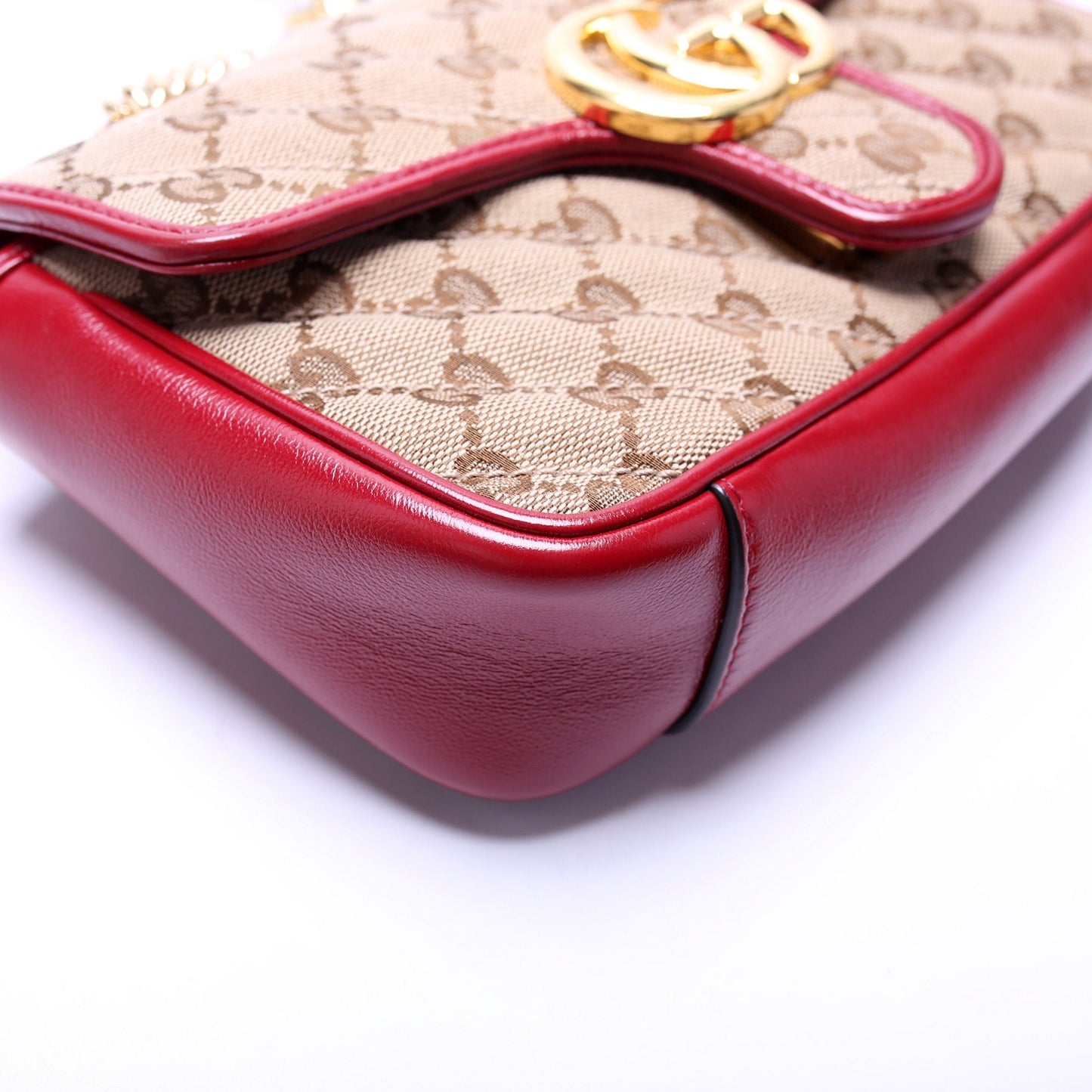 446744 GG Canvas Marmont Shoulder Mini Flap Bag