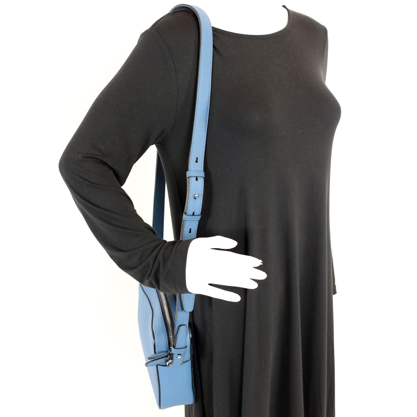 Gancini Embossed Leather Crossbody