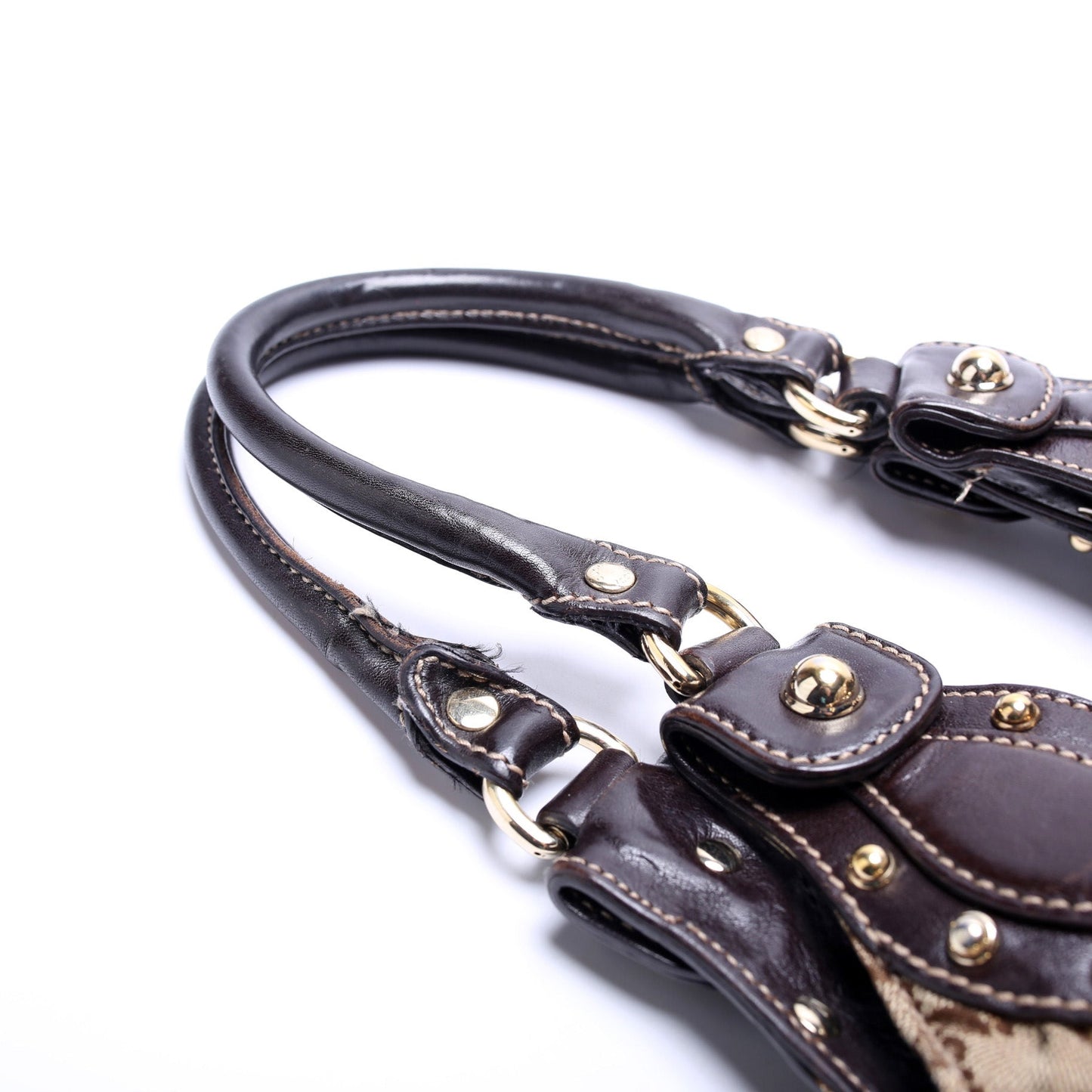 203624 GG Canvas Studded Pelham Medium