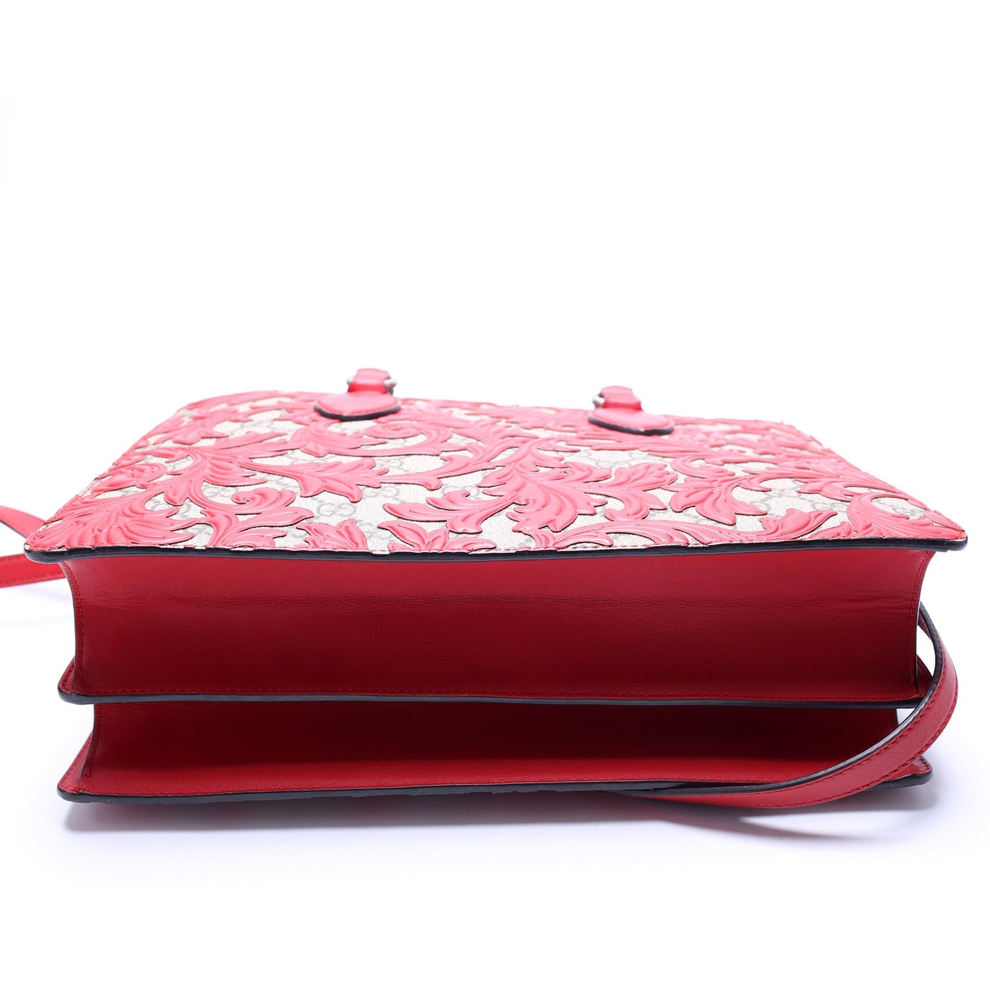 409531 GG Supreme Arabesque Top Handle Tote