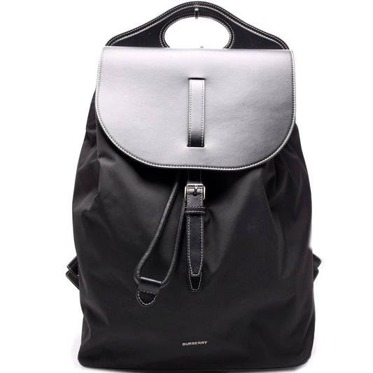 Pocket Backpack Nylon And Leather