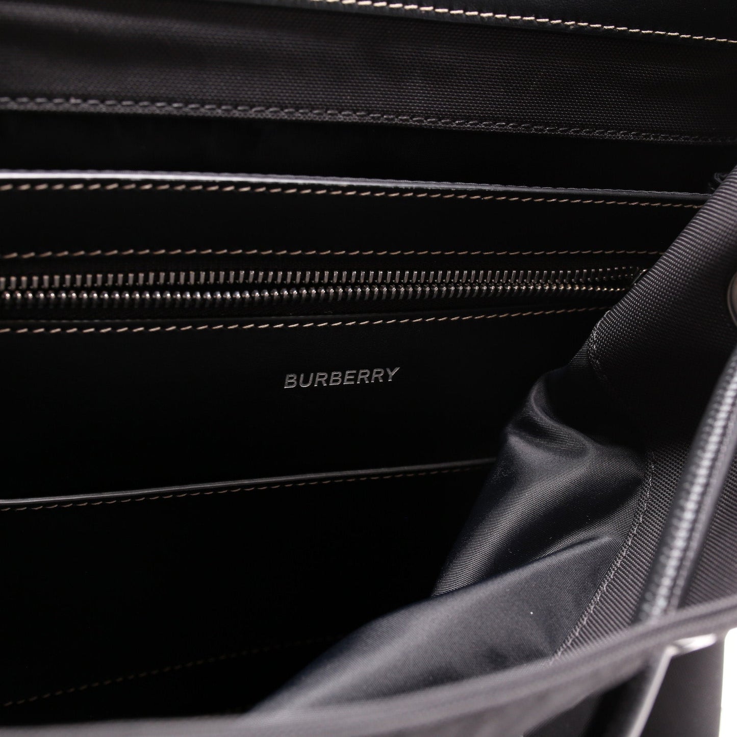 Pocket Backpack Nylon And Leather