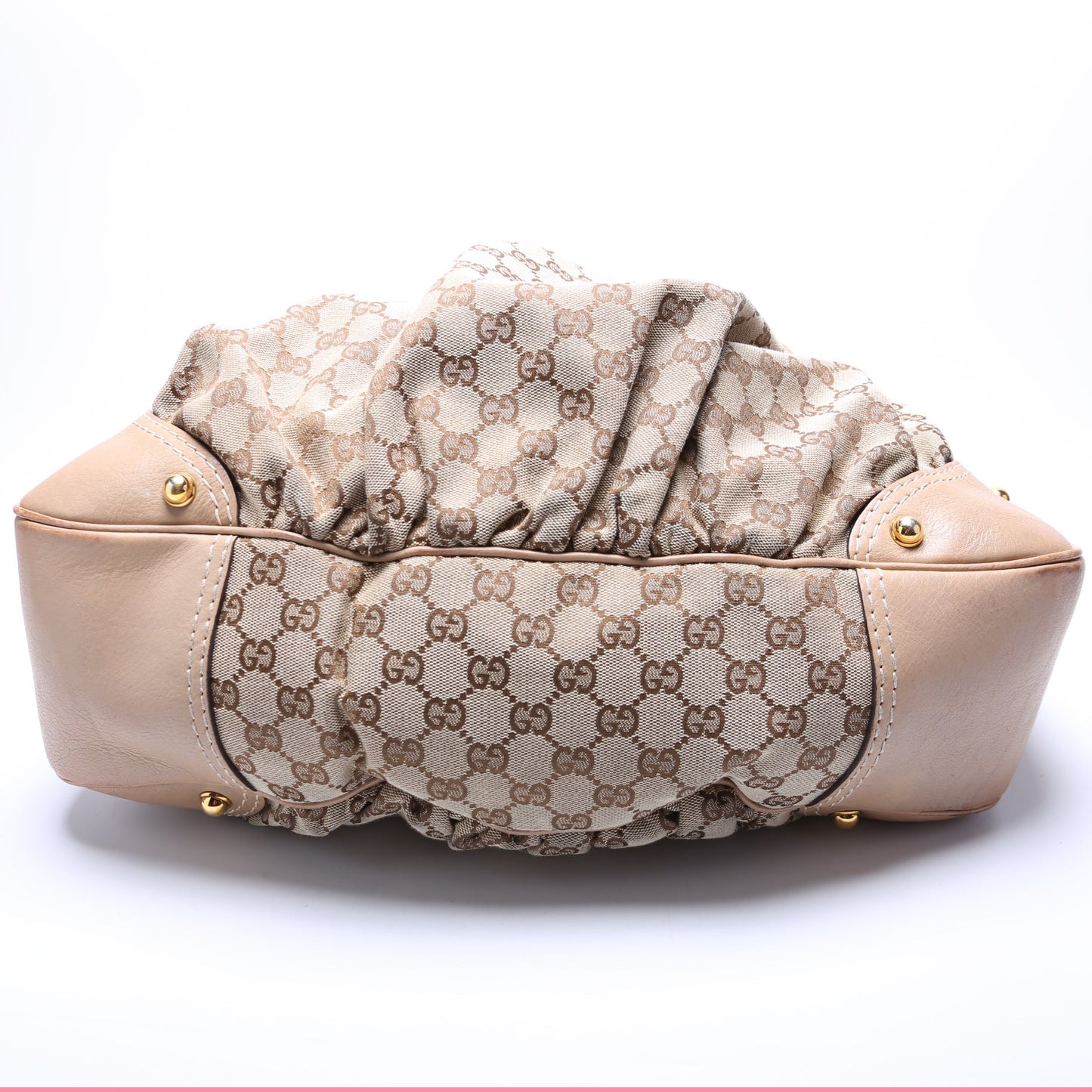 203542 GG Canvas Jockey Hobo