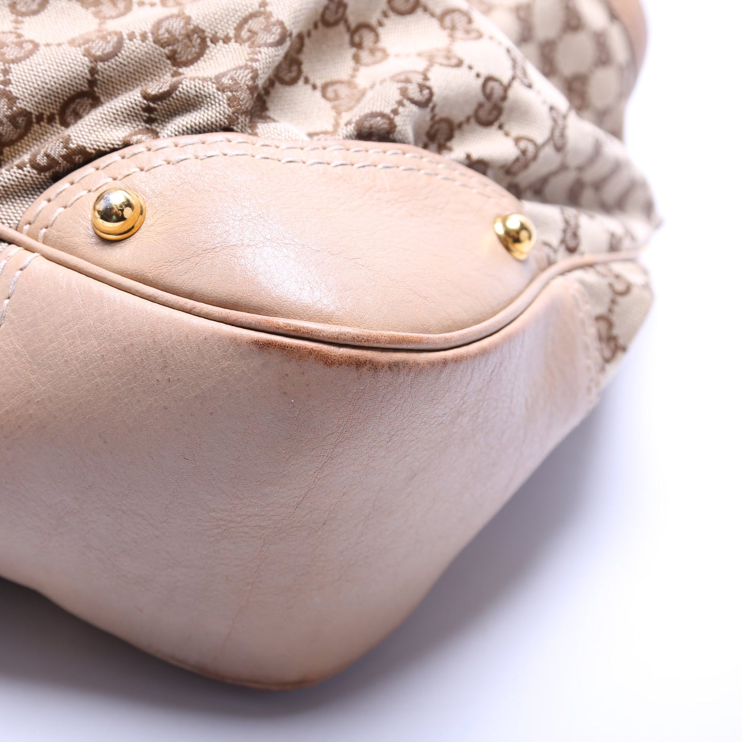 203542 GG Canvas Jockey Hobo