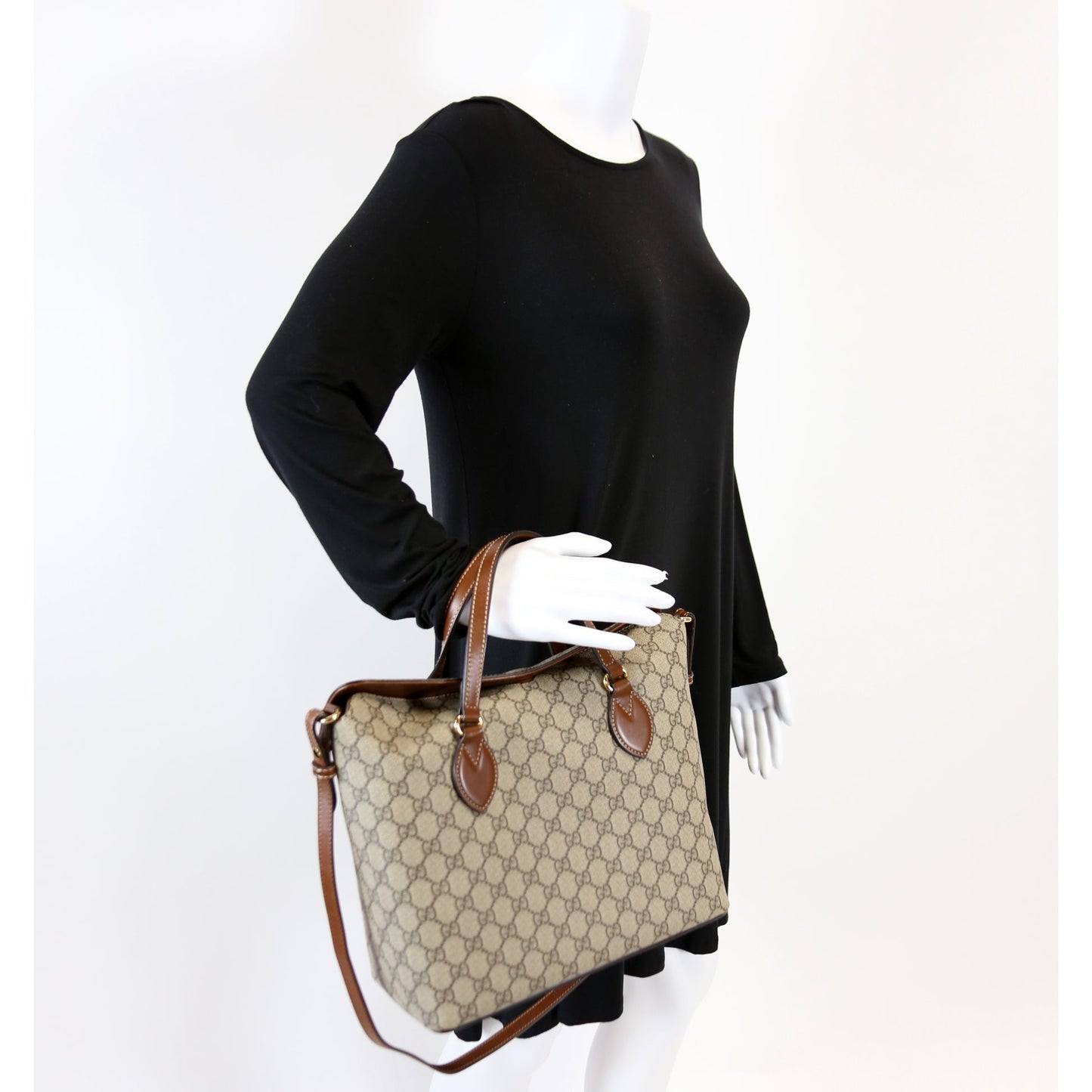 429147 GG Canvas Fold Over Tote