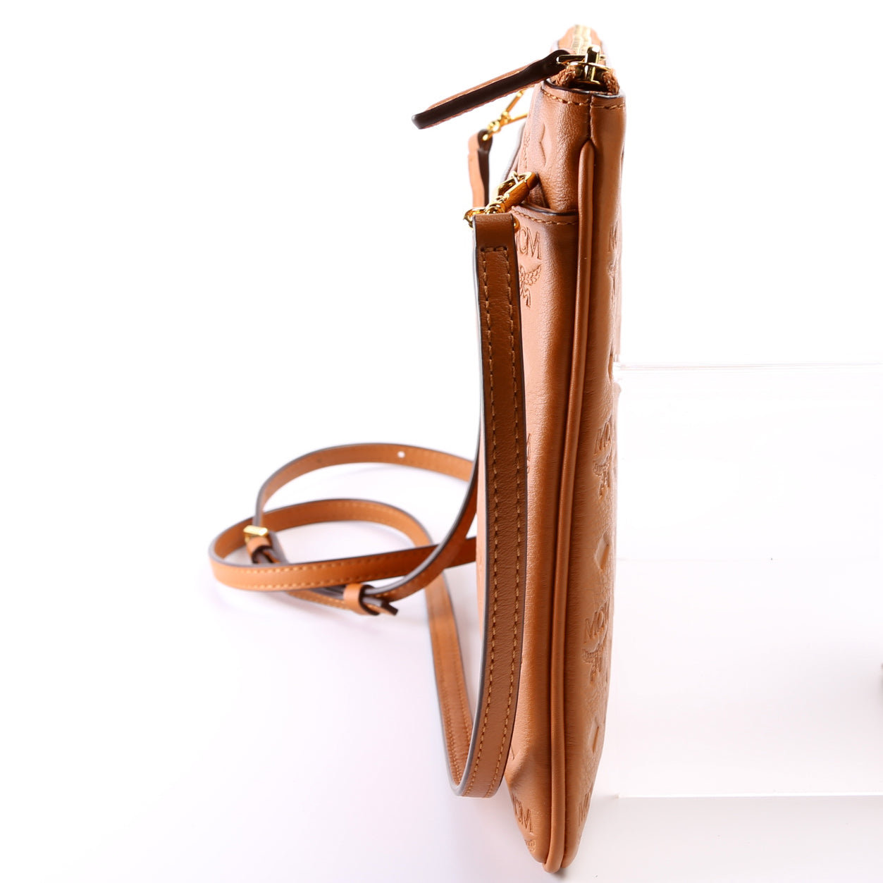 Klara Monogram Leather Crossbody Pouch