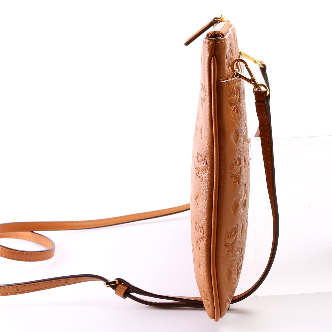 Klara Monogram Leather Crossbody Pouch
