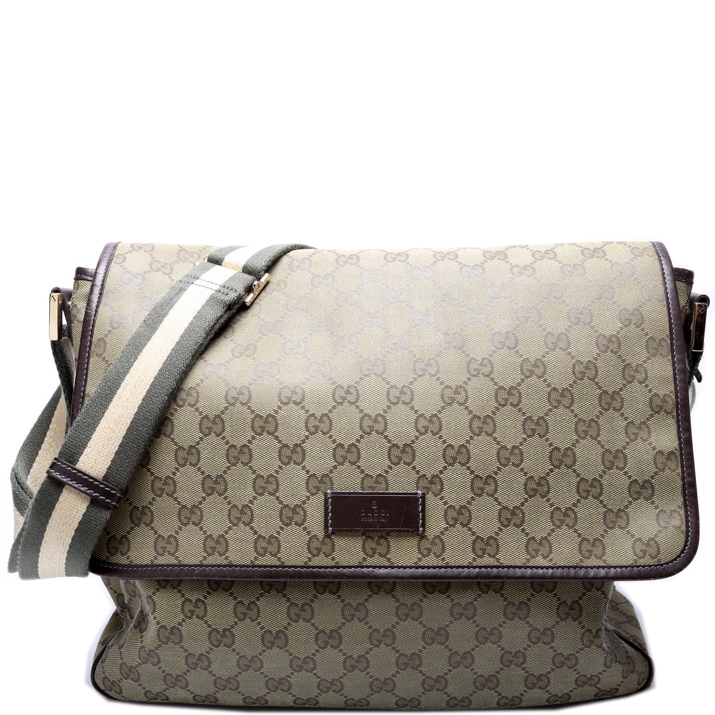 233052 GG Coated Canvas Medium Messenger Flap Bag