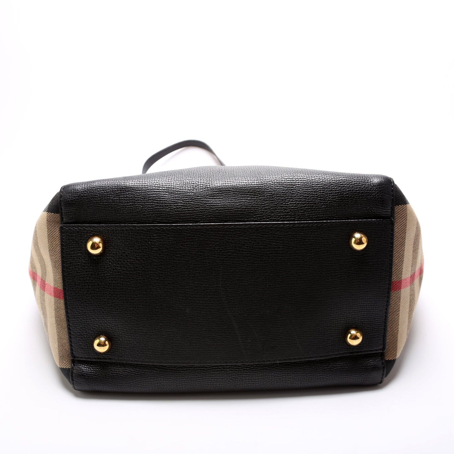 3958975 Leather/House Check Small Canterbury Tote