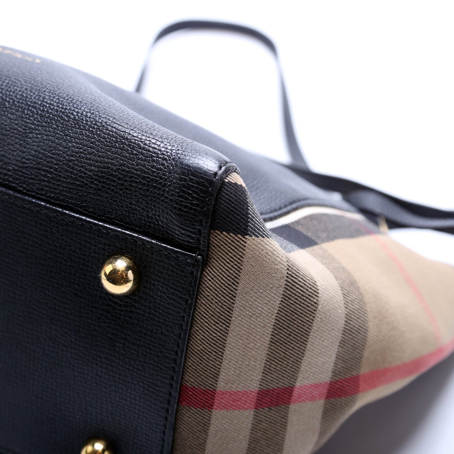 3958975 Leather/House Check Small Canterbury Tote