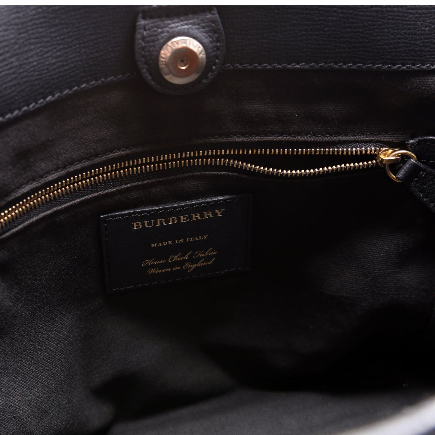 3958975 Leather/House Check Small Canterbury Tote