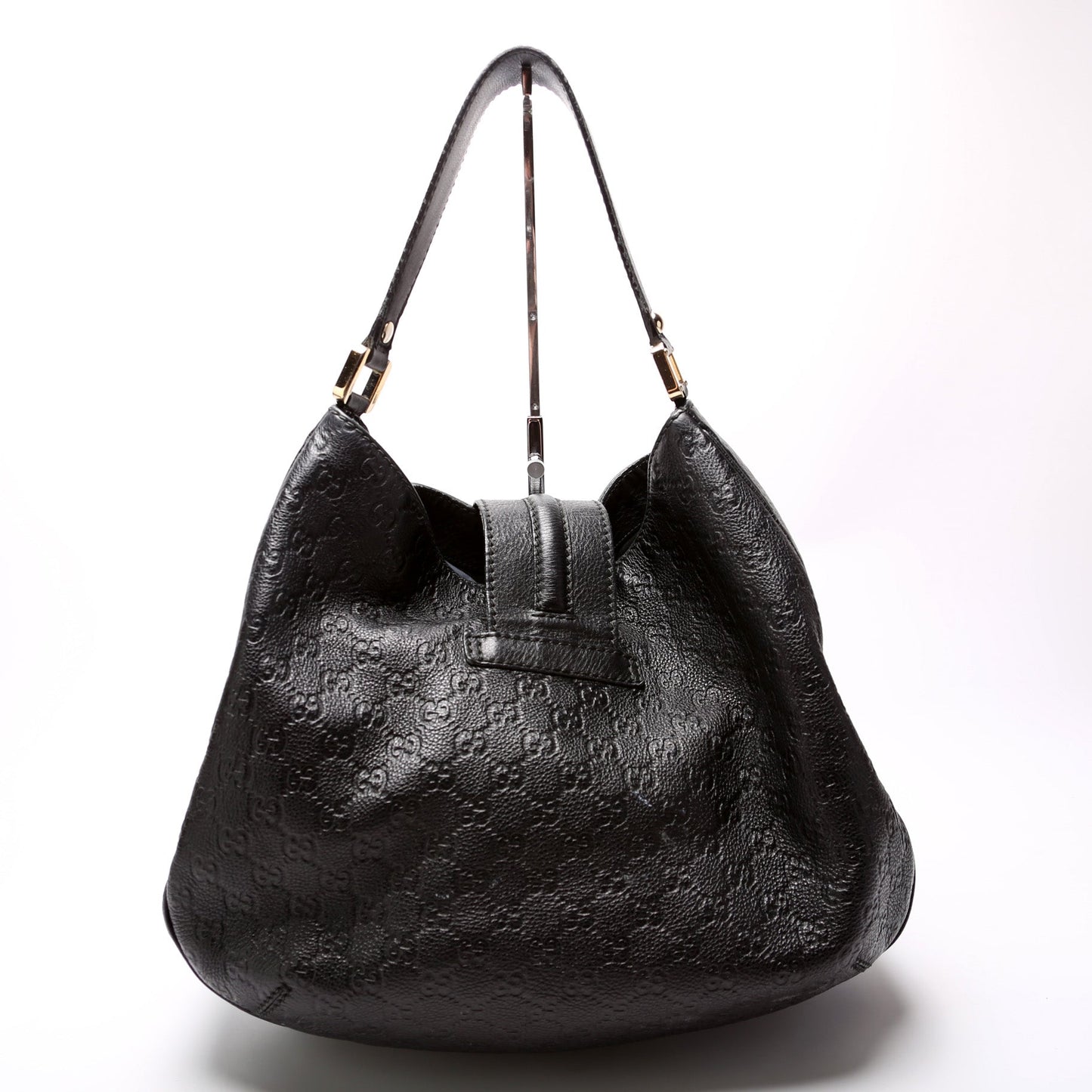 233604 GG Leather Large Hobo