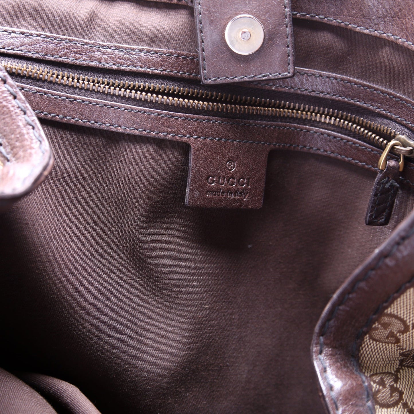 203546 GG Canvas Jockey Medium Tote