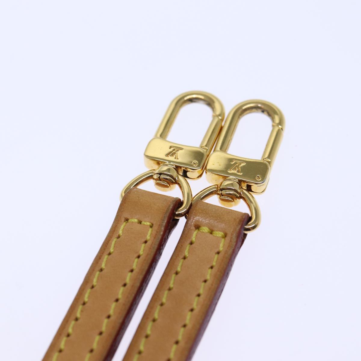 Louis Vuitton Shoulder Strap Beige Leather Bag Jewelry
