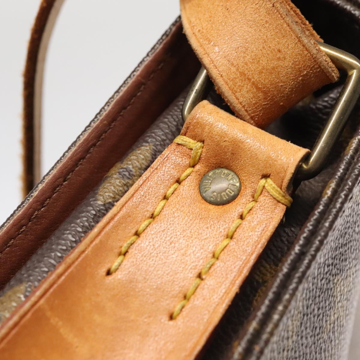 Louis Vuitton Cartouchière Brown Canvas Shoulder Bag