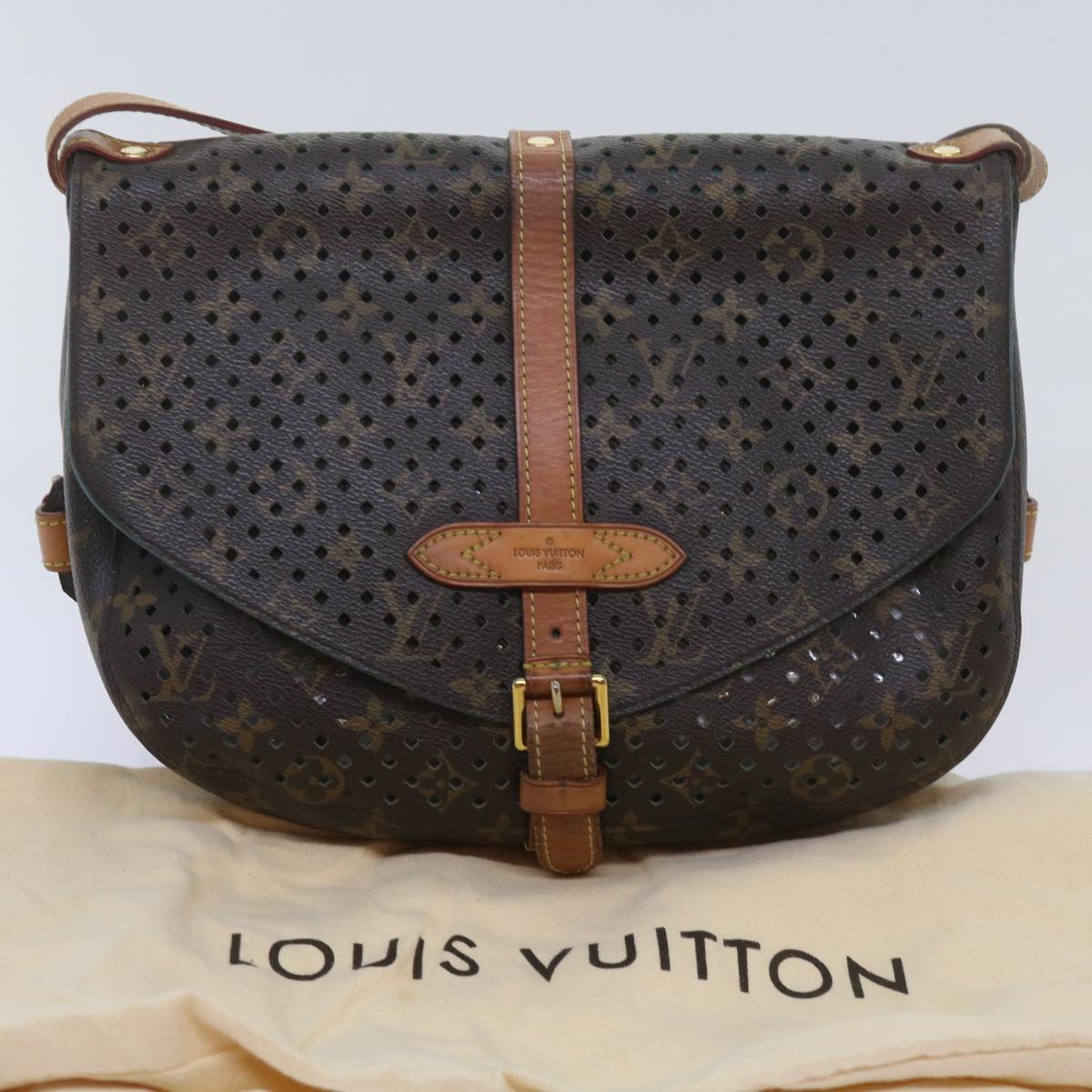 Louis Vuitton Brown Canvas Shoulder Bag