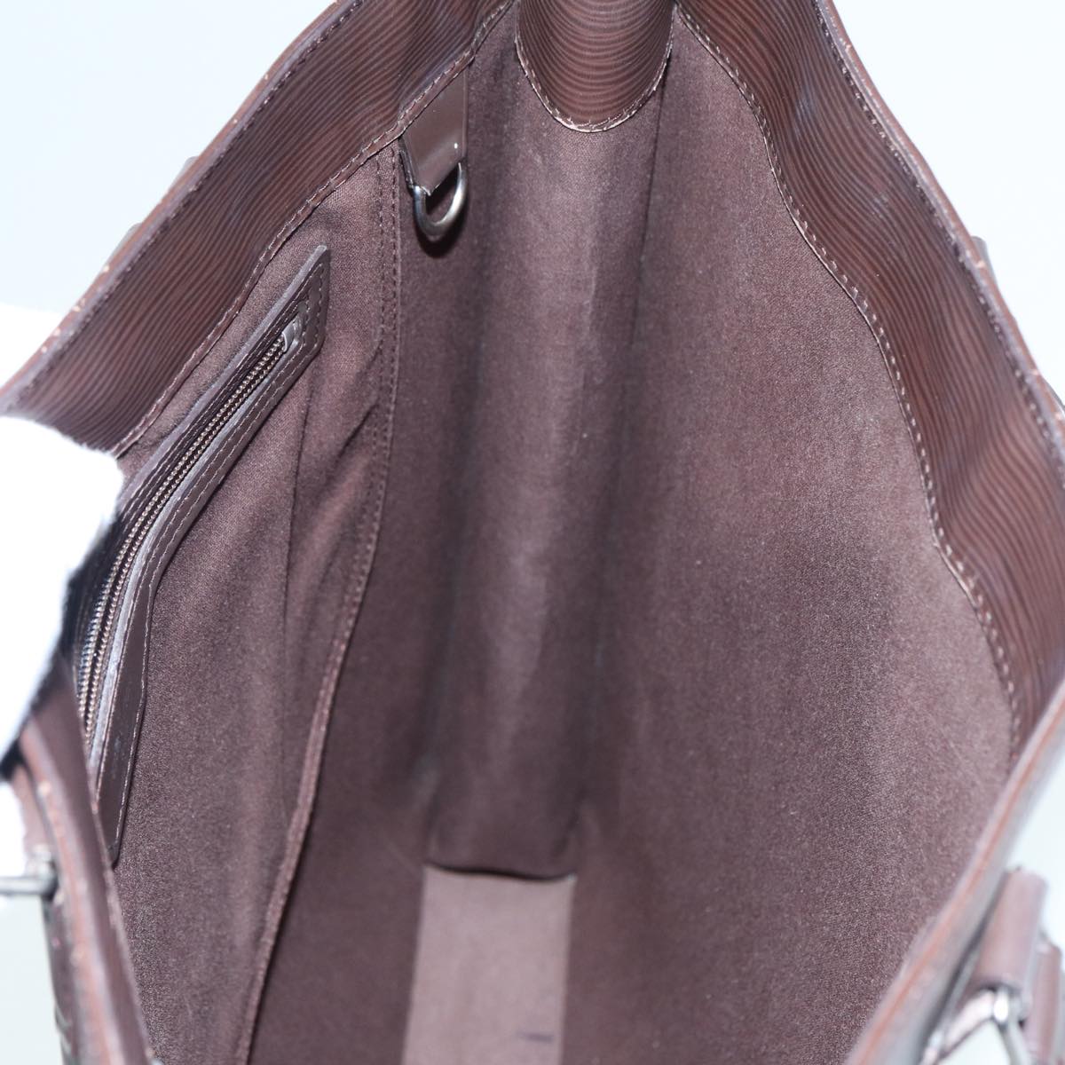Louis Vuitton Sac Plat Brown Leather Handbag