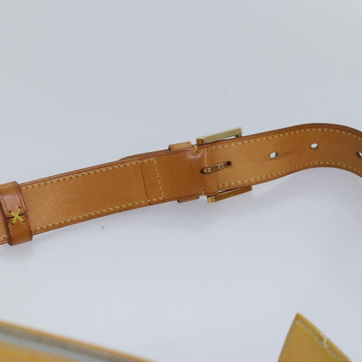 Louis Vuitton Fulton Beige Patent Leather Shoulder Bag