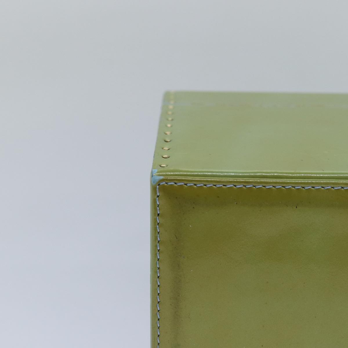 Louis Vuitton Bleecker Green Patent Leather Clutch Bag