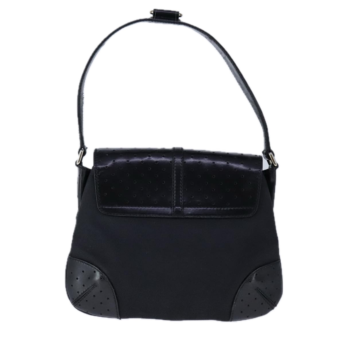 Gucci Interlocking G Black Canvas Shoulder Bag