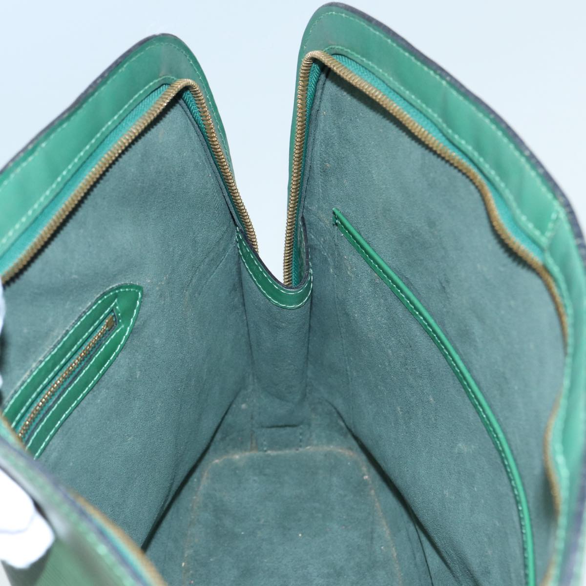 Louis Vuitton Lussac Green Leather Shoulder Bag