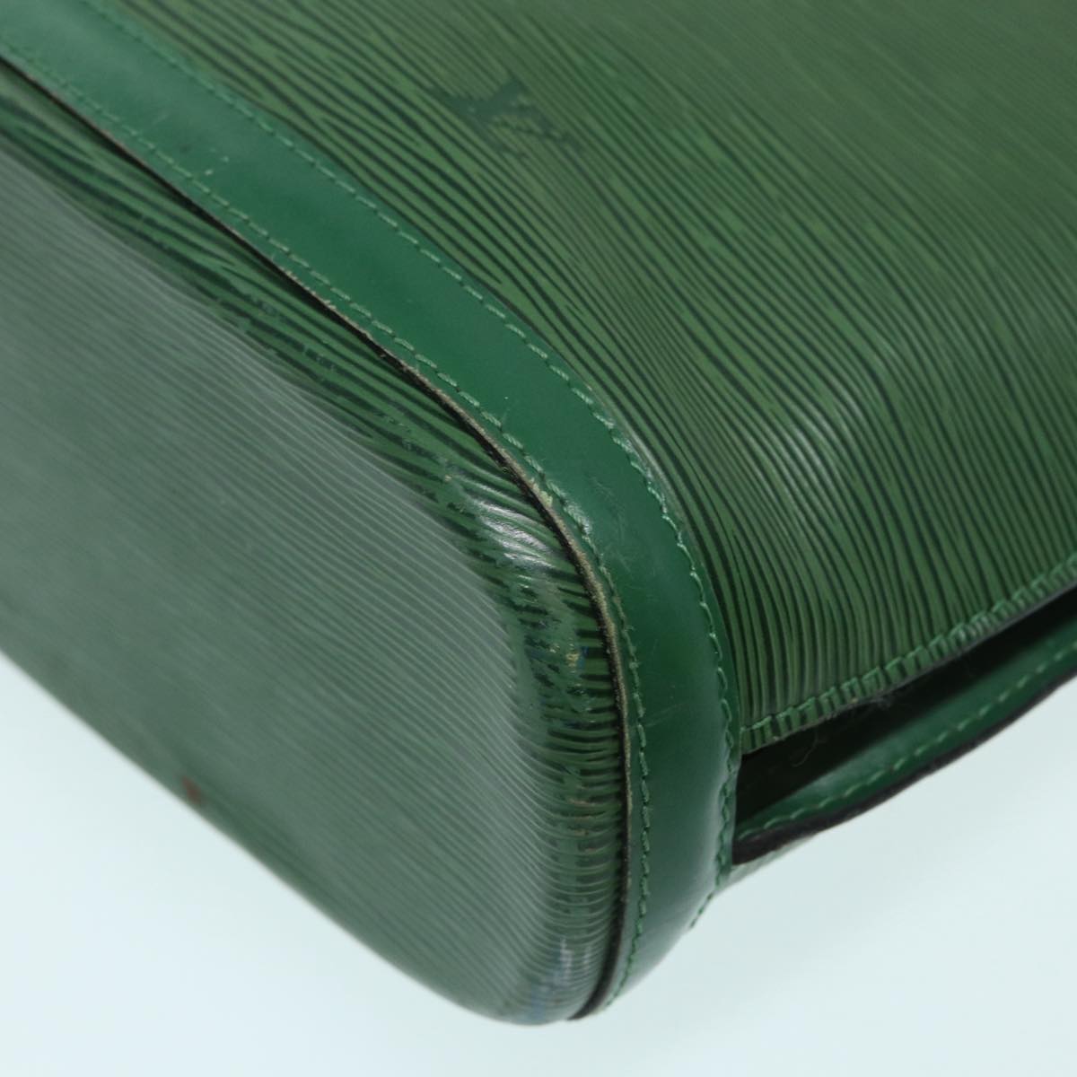 Louis Vuitton Lussac Green Leather Shoulder Bag