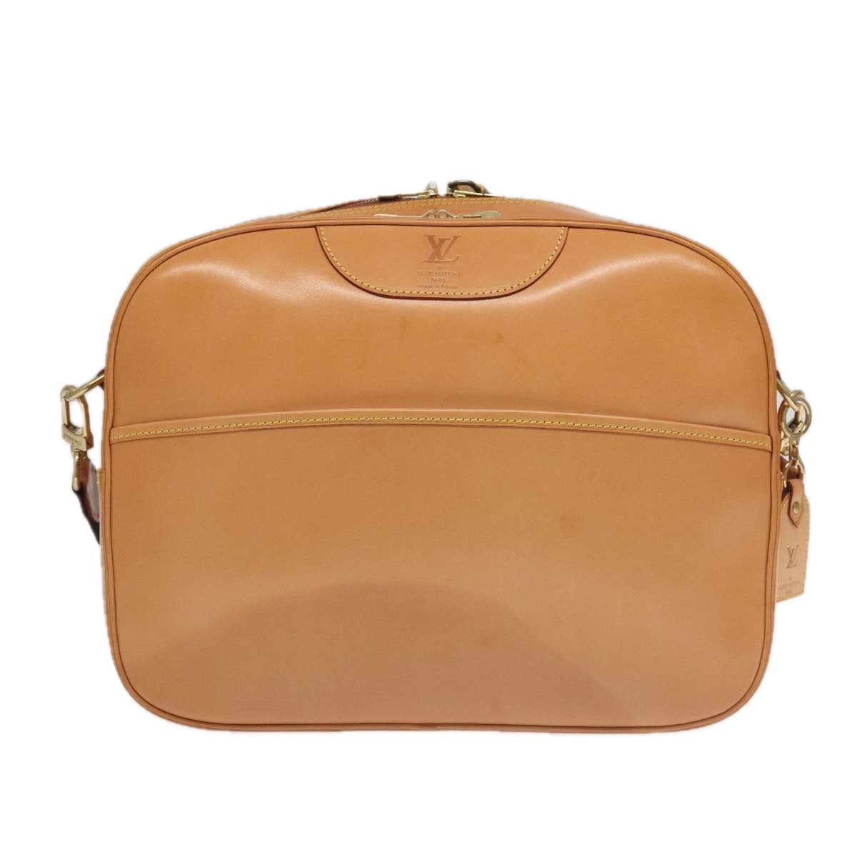 Louis Vuitton Reporter Beige Leather Shoulder Bag