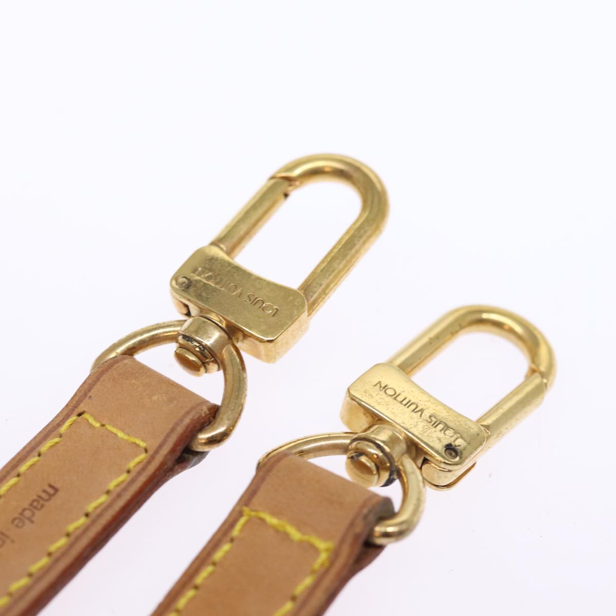 Louis Vuitton Shoulder Strap Beige Leather Bag Jewelry