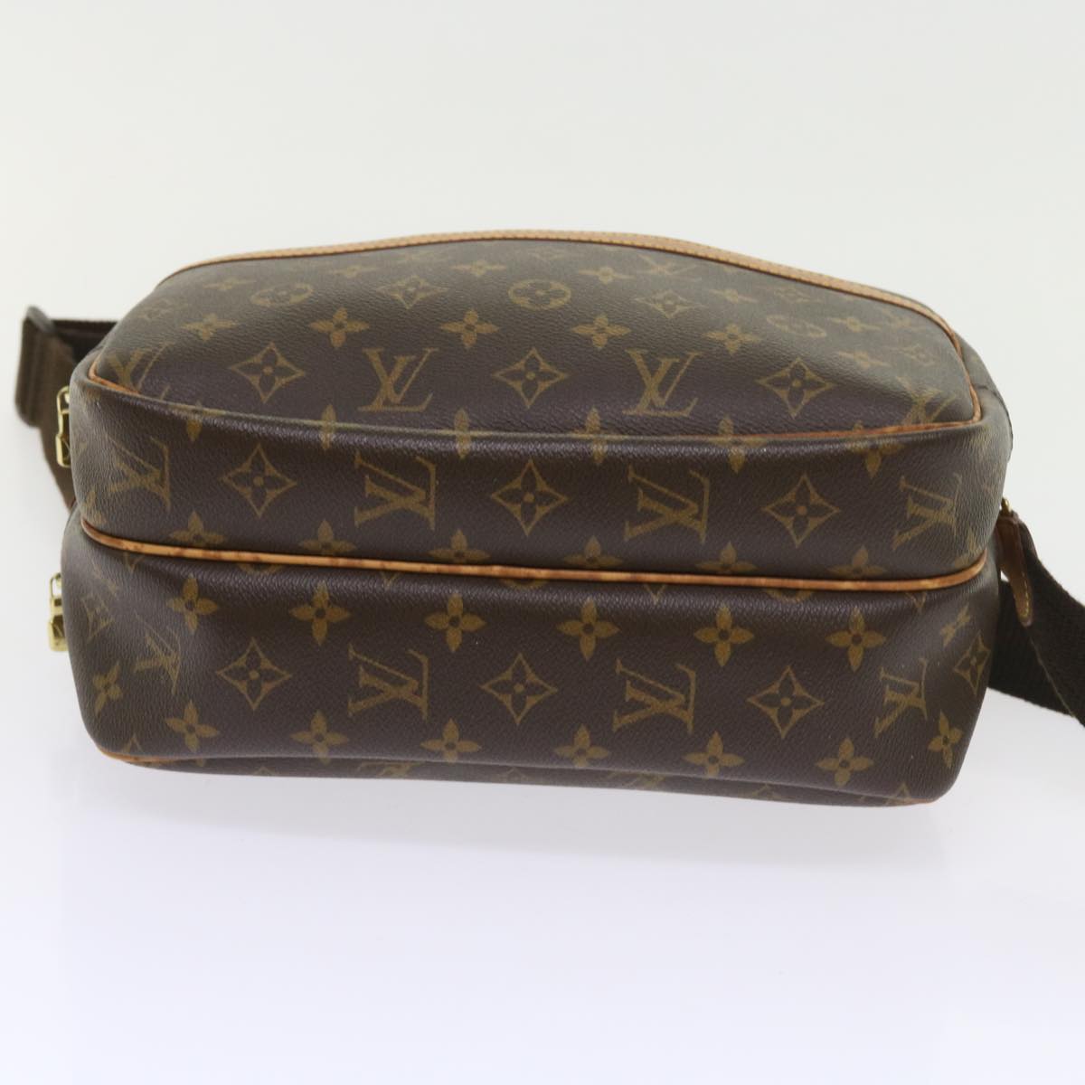 Louis Vuitton Reporter Brown Canvas Shoulder Bag