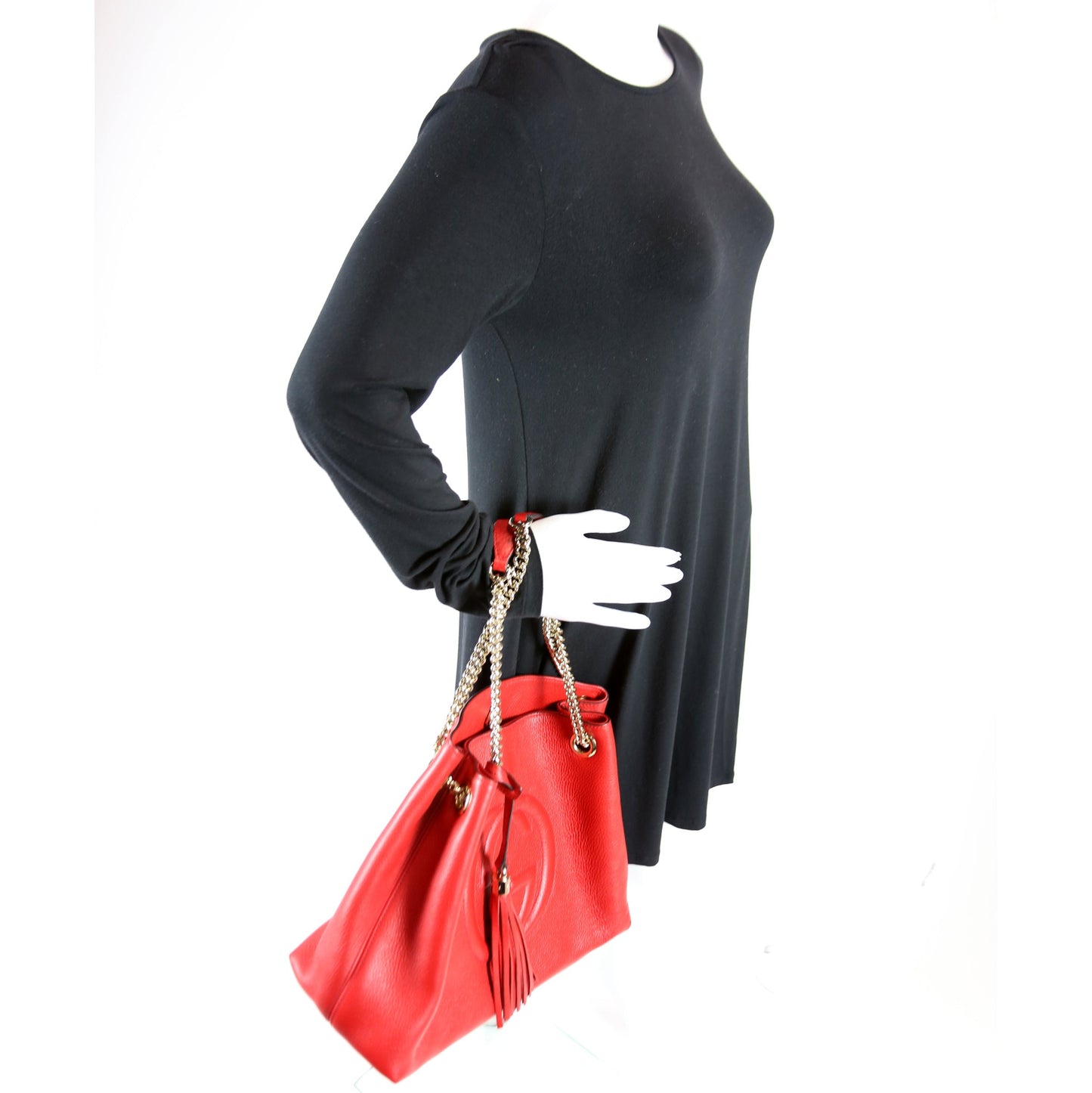 308992 Soho Leather Shoulder Medium