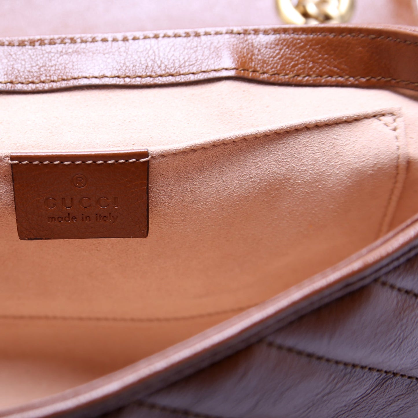 446744 Marmont Diagonal Leather Shoulder Mini Flap